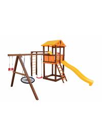Детская игровая деревянная площадка «Pitigliano-6 Паутина» Perfetto sport
